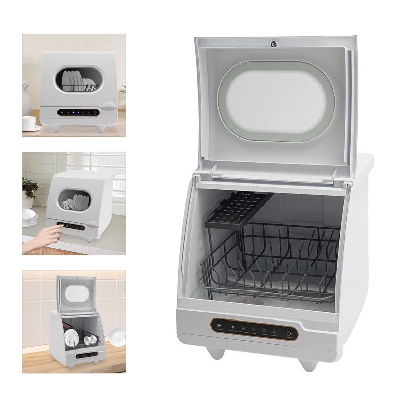1200W mini Portable Countertop Dishwasher 360 Rotating Deep Cleaning Dishwasher L0454