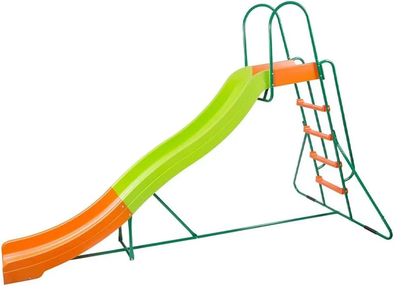 Outdoor Playground Slide, Big Backyard Freestanding Plastic Slide, 10 ft Outdoor Swing Set Slide for Kids Ages 4-8 O8346