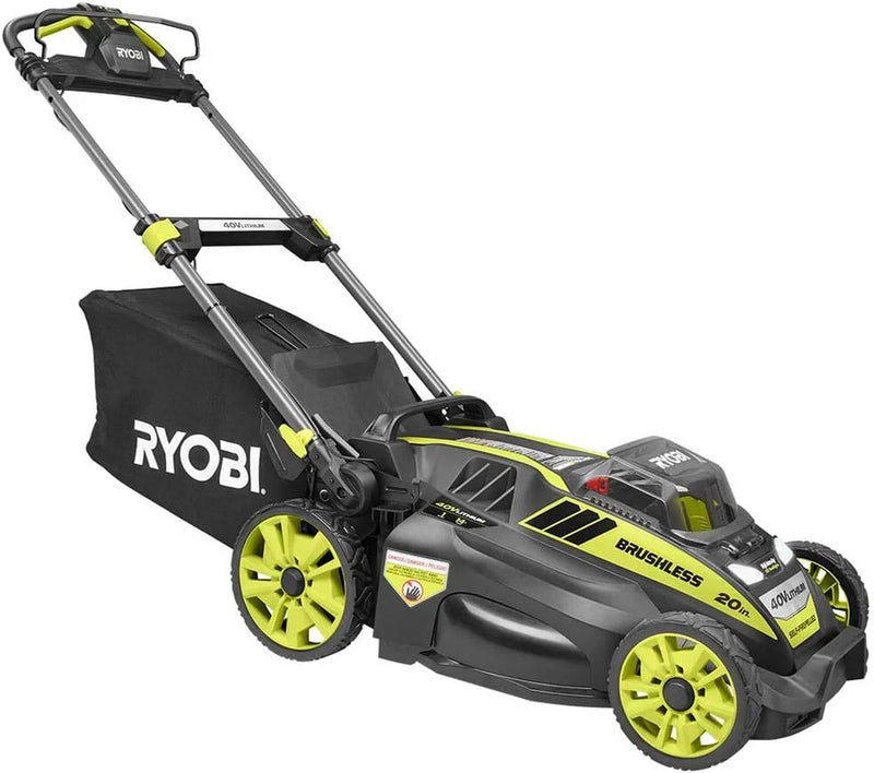 20" RY40190 40-Volt Brushless Lithium-Ion Cordless Battery Self Propelled Lawn Mower with 5.0 Ah Battery and Charger Included N7855