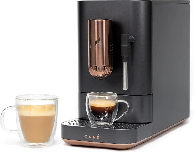 Automatic coffee grinder coffee machine, built-in milk frother, adjustable coffee bean grinder, one-button brewing function J2842