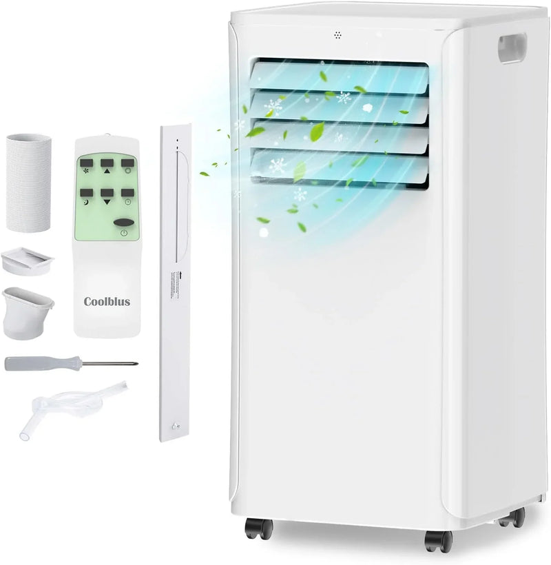 8500 BTU Portable Air Conditioners Cool Up to 360 Sq.Ft,3 IN 1 portable ac unit with Remote Control/LED Display/24Hrs Timer/Window Installation Kit & Screwdriver,White D2052