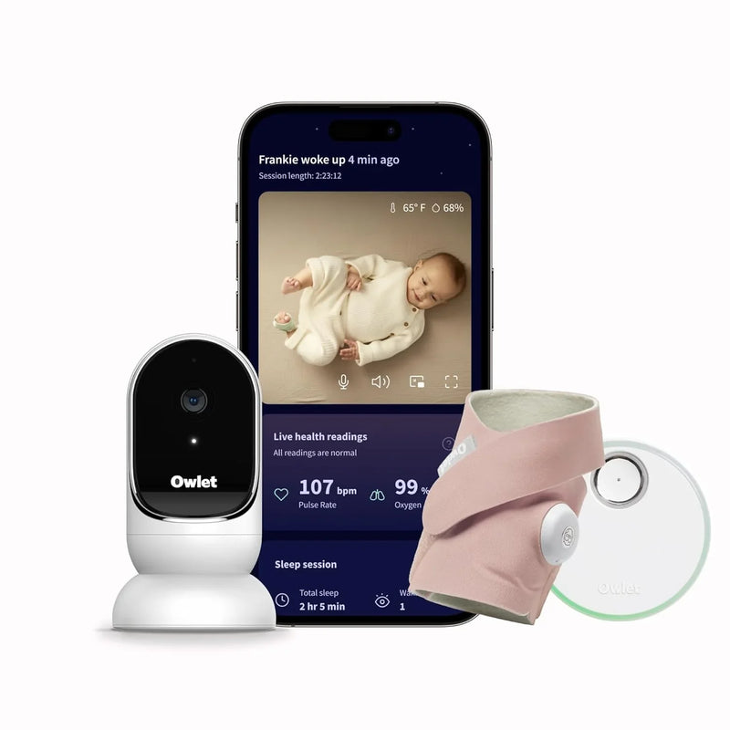 Two-channel camera tracking and notification function, which can monitor the baby's heart rate and blood oxygen level in real time, and display the results in 1080p high-definition through WiFi video for viewing. B4323