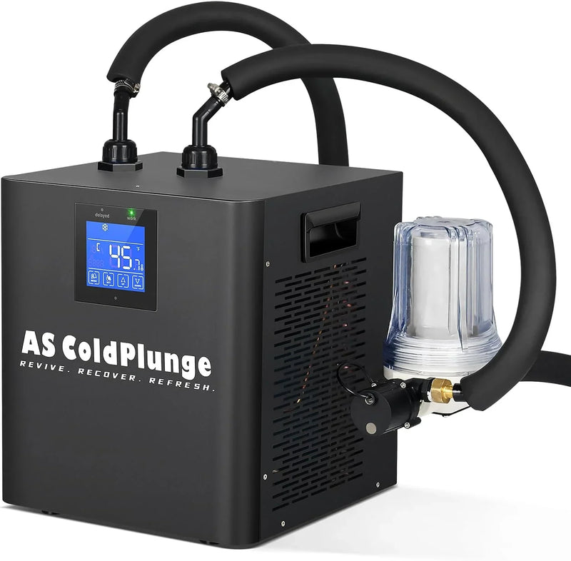 Ice Bath Water Chiller for Cold Plunge Tubs, 1/3 HP Upgraded Ice Bath Chiller with External Filter Water Pump, Ideal for Cold Plunge Recovery Ice Bath Tubs Home Use 110V Cooling Chiller A6606