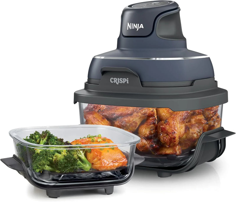 Air fryer can be used in conjunction with microwave ovens, refrigerators and dishwashers. It is made of non-toxic glass material and features a portable cooking system with a capacity of 4 gallons. It comes with 6 glass containers and a sealing lid J8307