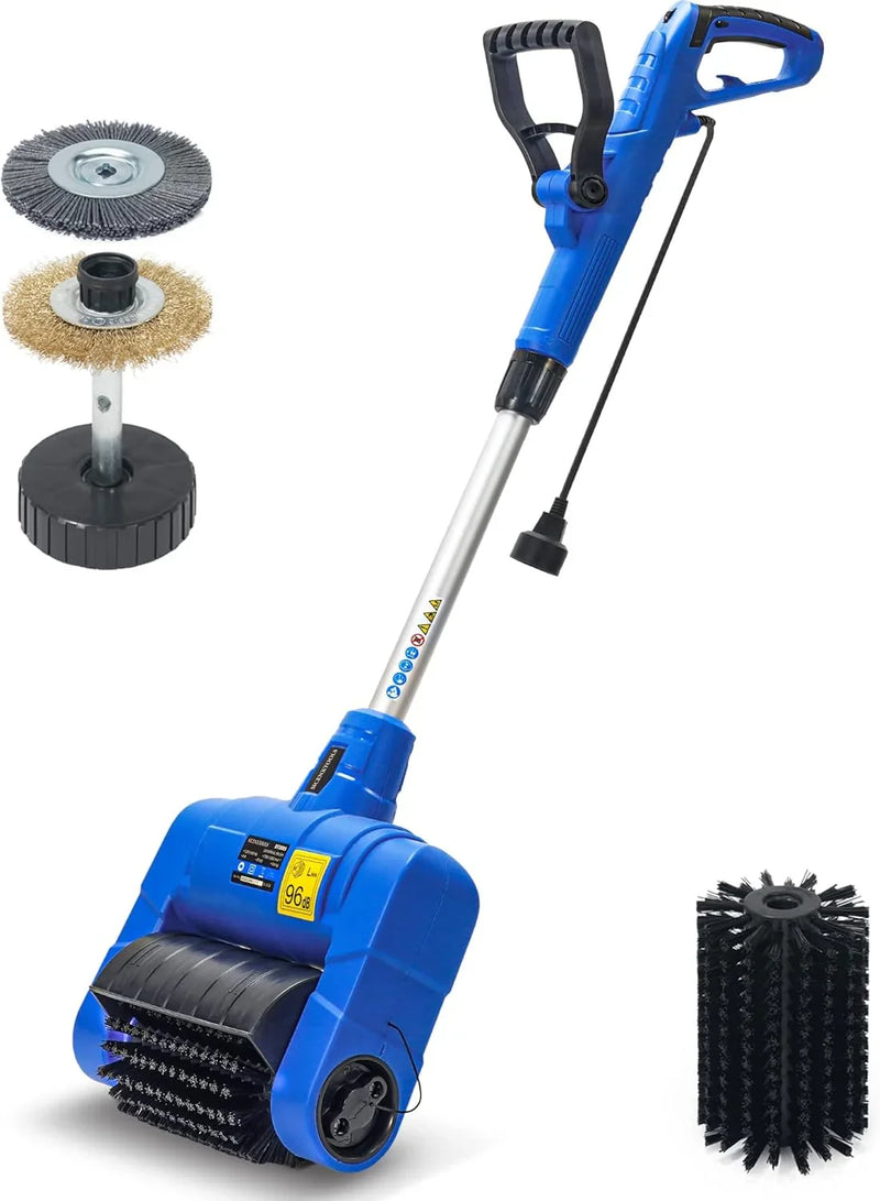 Grout Cleaner Machine with Grout Brush,Heavy Duty with Wire Surface Brush,Standy Safety Grout Scrubber,Moss,Weed Between Floor Tiles,Patio,Board,Bricks, (Outdoor Bundle) F1740