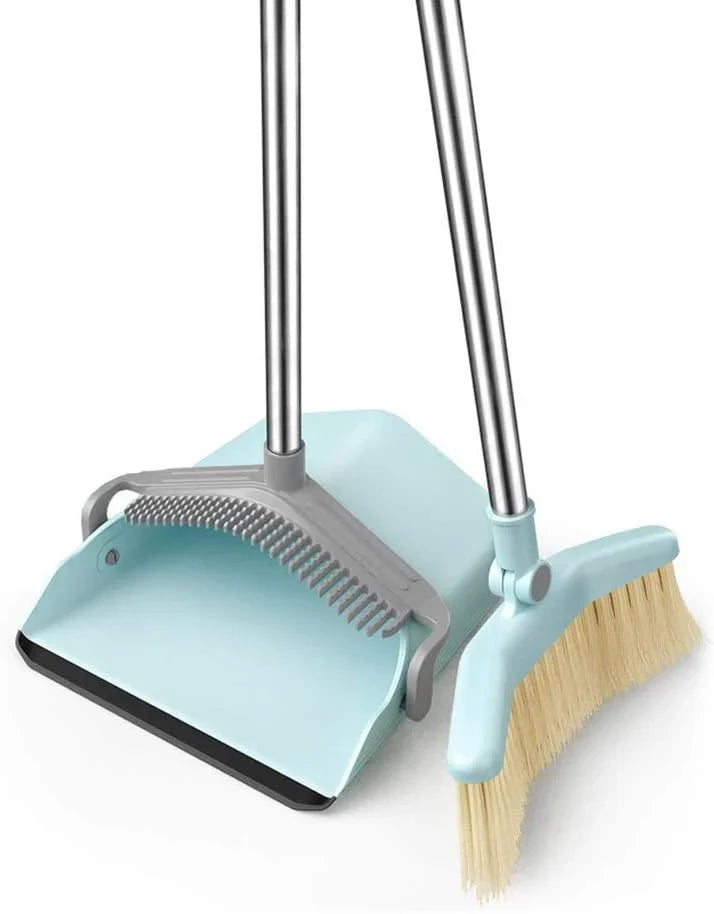 Long Handle Broom and Dustpan Set, Home, Kitchen, Room, Office, Upright Dust Pan Combo for The Lobby Floor P7056