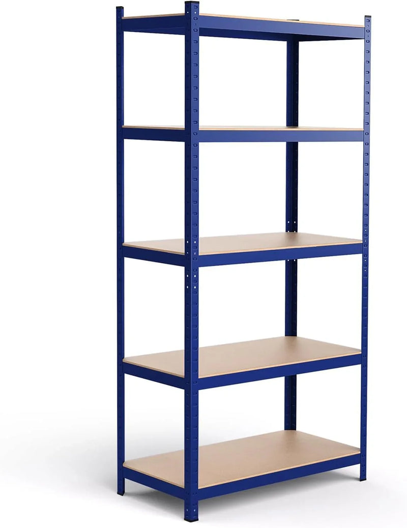 Five-tier storage rack 2920 pounds Heavy-duty shelf Adjustable boltless storage rack Suitable for storage area storage rooms 108 inches wide x 18 inches deep x 72 inches high K6492