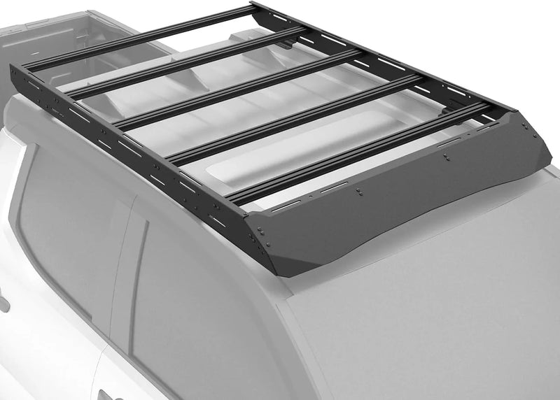 Full Size Roof Rack Cargo Basket Compatible with 2010-2024 4Runner 5th Gen with 4 Lights, Overland Rooftop Luggage Storage Holder, Platform Style Cargo Carrier for Outdoors Gear O2151