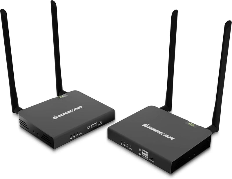 Wireless 4K HDMI Video Extender Transmitter and Receiver Kit (with keyboard and mouse control) - Wireless channel pairing - 4K 60Hz, maximum transmission distance up to 165 feet, equipped with HDMI local output interface L1573
