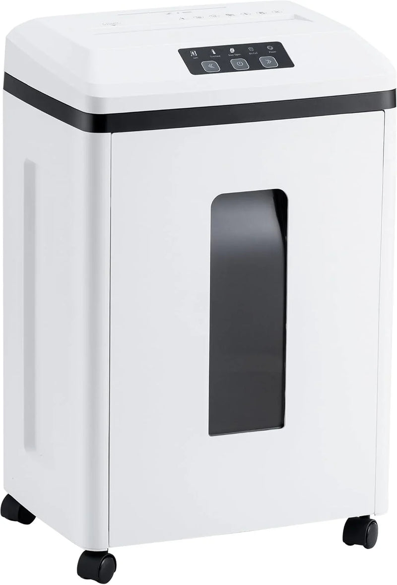 Professional Commercial Paper Shredder: P-7 Security Super Micro-Cut 1x1.7mm 7 Sheets/CDs/Cards/Staples 6-Gal Bin Heavy Duty for Home/Office/Industrial/Business Use-Confidential Documents C2052