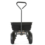 Poly Garden Dump Cart with Easy to Assemble Steel Frame