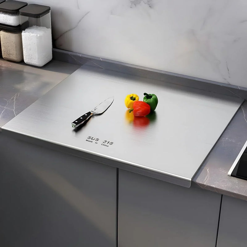 316 Stainless Steel Cutting Board,Cutting Boards for Kitchen,Chopping Board,Large Cutting Board for Chopping Meat,Vegetables,Fruits,Cheese 39.37 * 22.83in Z9985