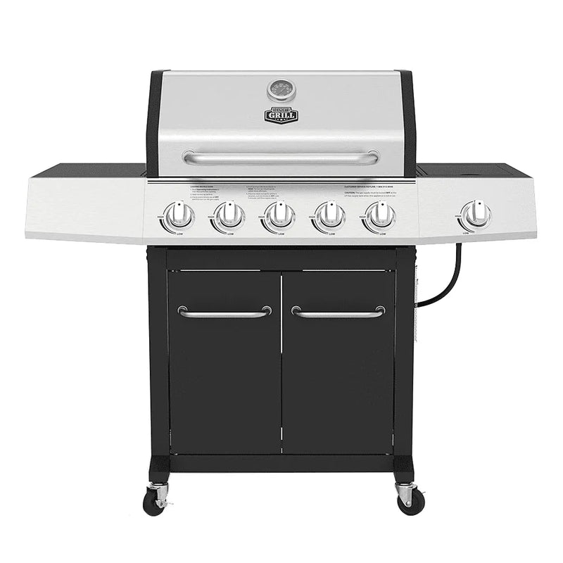 Burner Propane Gas Grill with Side Burner E4829