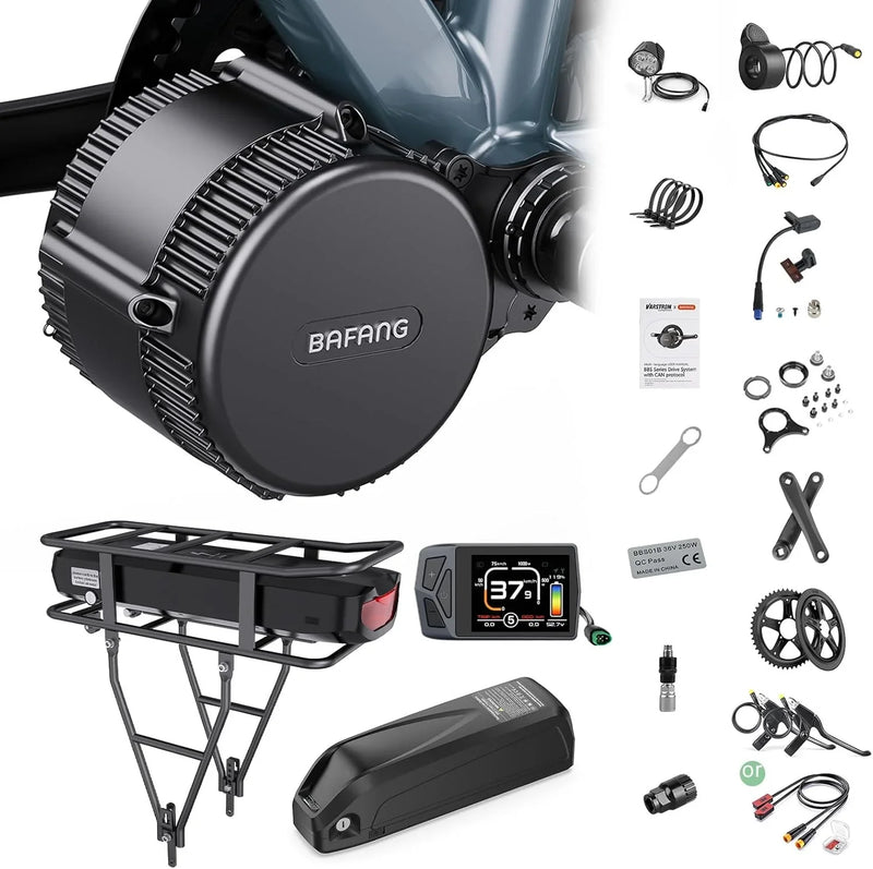 750W to 1000W Center Drive Kit 48V/52V BBS02B CAN Electric Bicycle Conversion Kit Suitable for electric bicycles with 68-73 mm mountain bikes or road bikes. Includes electric bicycle display screen and battery (optional) G1150