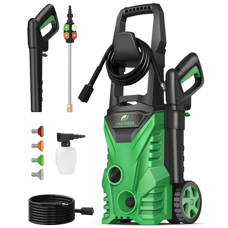 Firstness Pressure Washer 3500 PSI, Electric Power Washer w/ 26 ft Hose, 4 Quick Connect Nozzles, High Pressure Cleaning Machine with Foam Cannon,... H7634