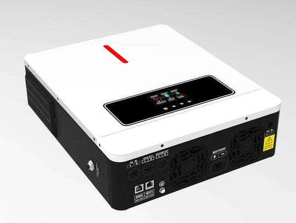 3600W Hybrid Pure Sine Wave Power Inverter with 120A MPPT Solar Charger .dc 24V to ac 110v 60HZ Solar Converter for Home,Car ＆Cabin (DC24V(Range20V-30V) 3600VA) S4394