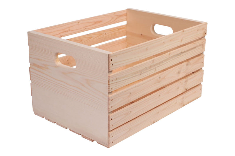 Solid Pine Wood Storage Crate, 20-in P9156