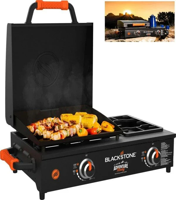 adventure ready 17 inch tabletop griddle with range top black P7562