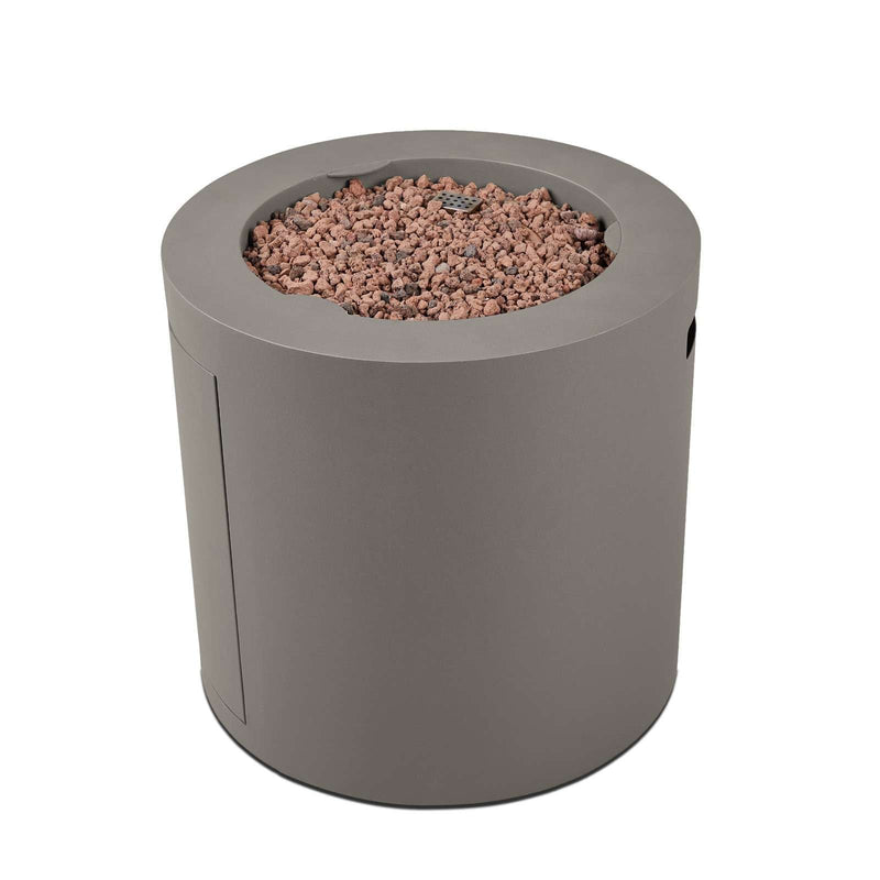 Aegean Steel Propane Fire Pit Hidden Tank in Mist Gray, 24-in T0695