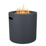 Aegean Steel Propane Fire Pit Hidden Tank in Slate, 24-in