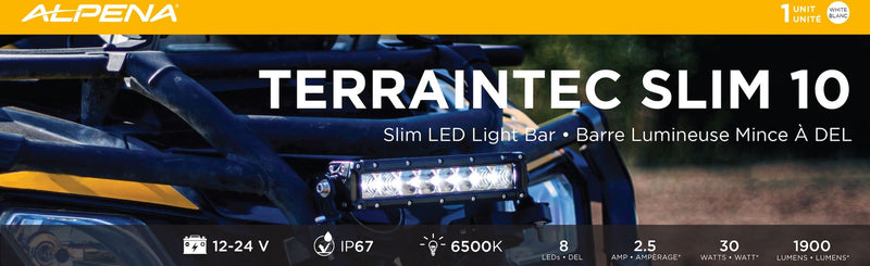 TerrainTec Slim 10 LED Light Bar T1157
