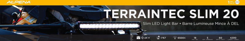 TerrainTec Slim 20 LED Light Bar Y5813