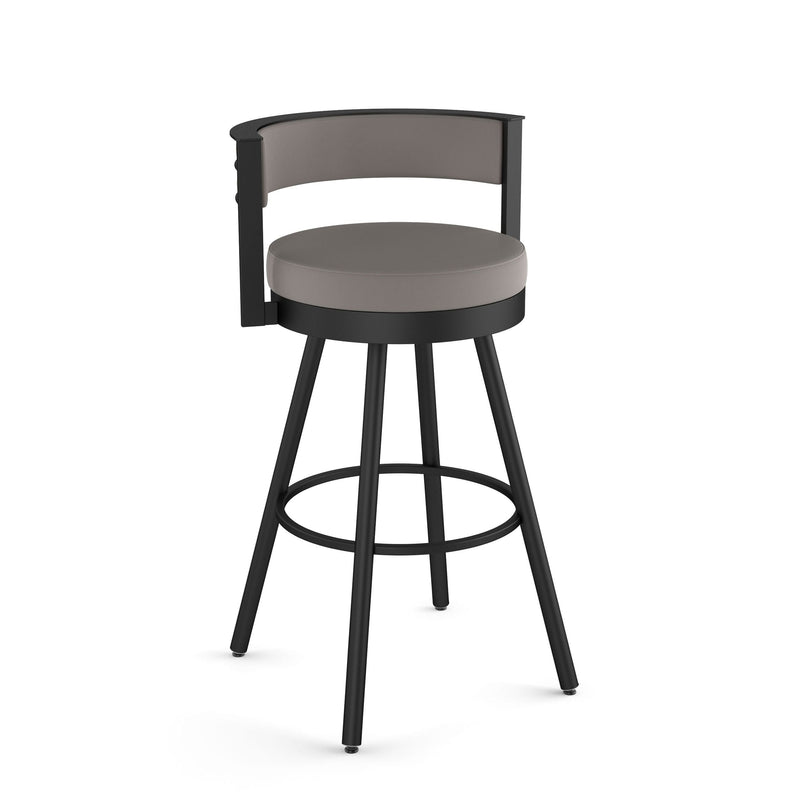 Eller Swivel Bar Stool with Padded Backrest, Multiple Colours, 30-in M0772