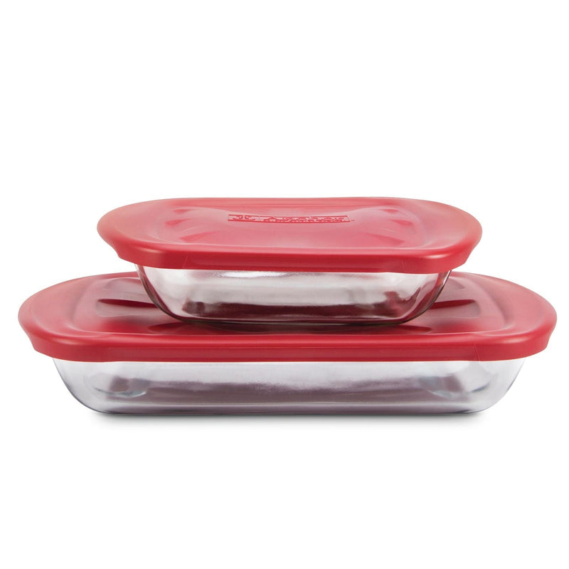 Glass Bake 'n' Keep Set with Plastic Lids, 4-pc J1841