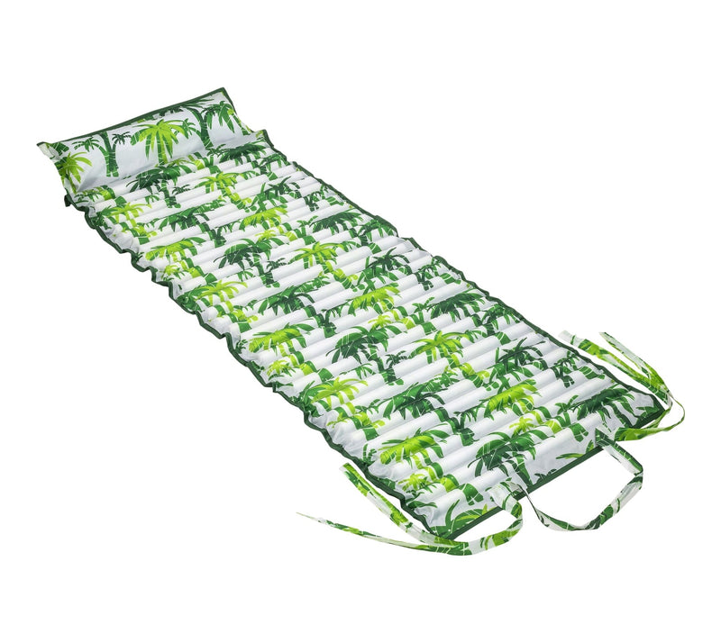 Aqua Inflatable/Foam Fold-and-Go Travel Pool Float/Lounger, Tropical, 71 x 27-in V7419