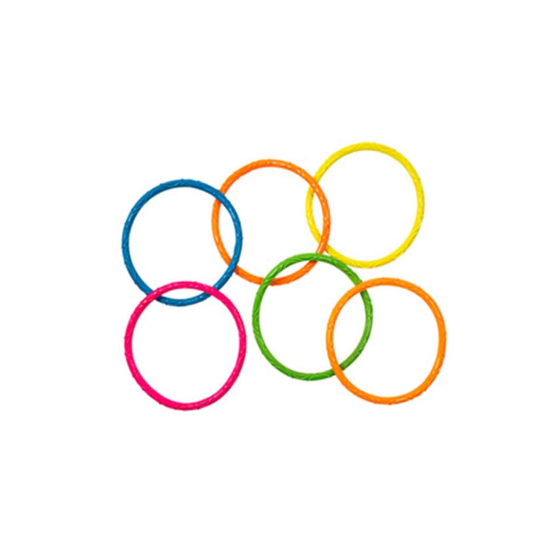 Multi-Coloured Neon Dive Rings, 6-pcs, Ages 5+ K1705
