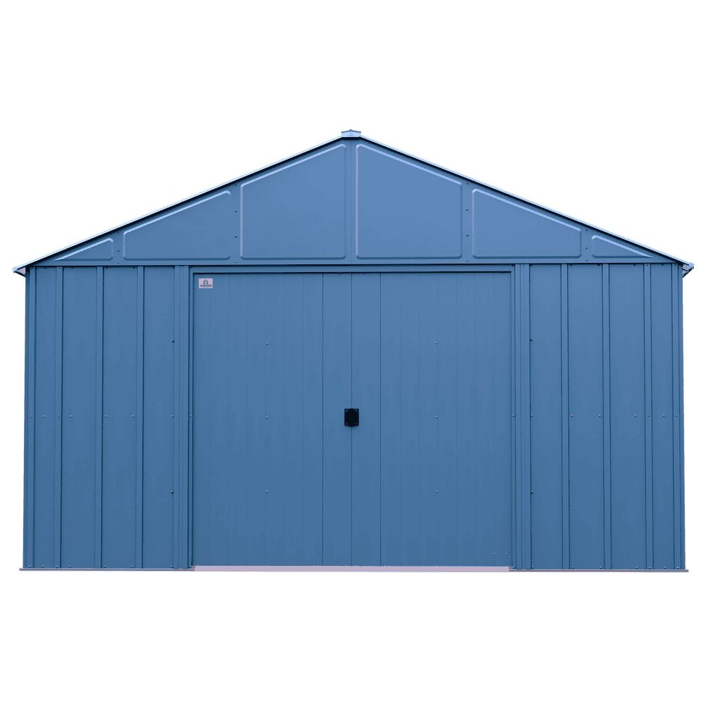 Classic 12x14-ft Blue Grey Corrosion-Resistant Steel Shed