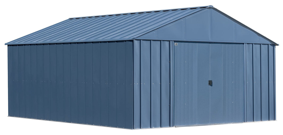 Classic 12x14-ft Blue Grey Corrosion-Resistant Steel Shed