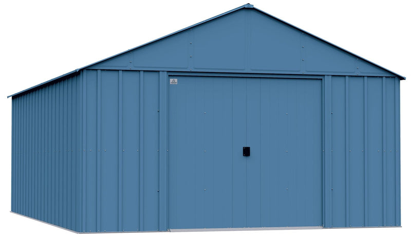 Classic 12x17-ft Blue Grey Corrosion-Resistant Metal Shed G8876