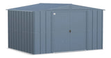 Classic Galvanized Steel Storage Shed, Blue Grey, 10-ft x 8-ft