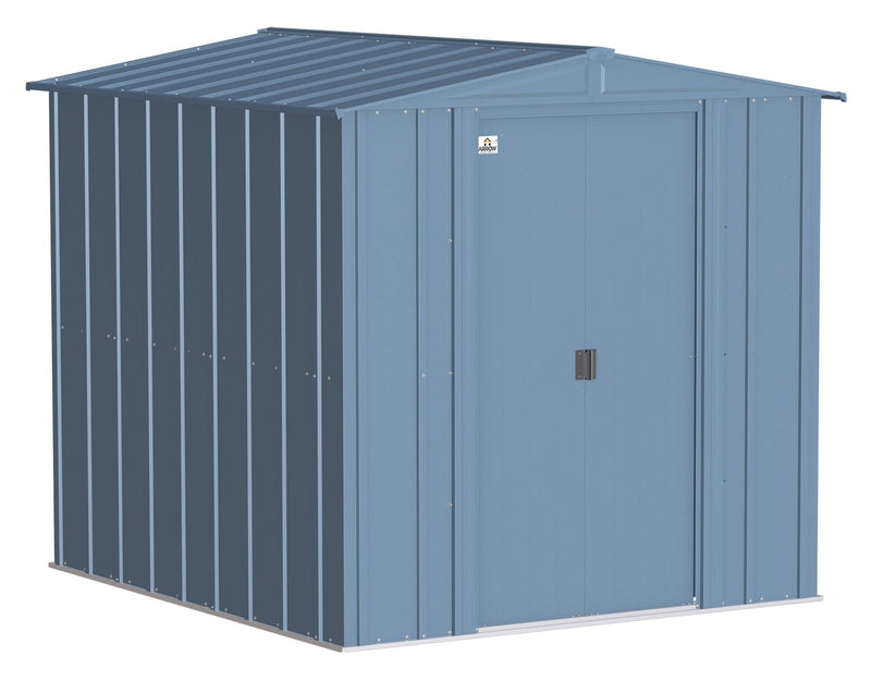 Classic Galvanized Steel Storage Shed, Blue Grey, 6-ft x 7-ft S8525