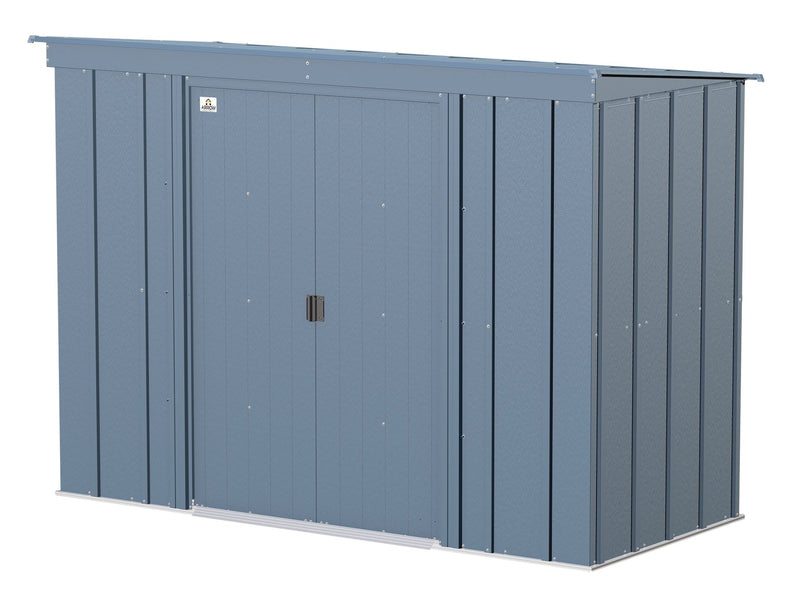 Classic Galvanized Steel Storage Shed, Blue Grey, 8-ft x 4-ft F4671