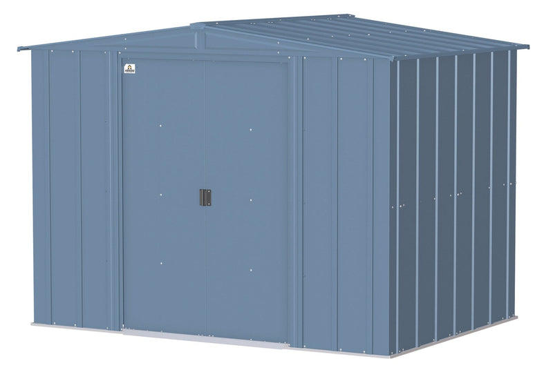 Classic Galvanized Steel Storage Shed, Blue Grey, 8-ft x 6-ft M6267