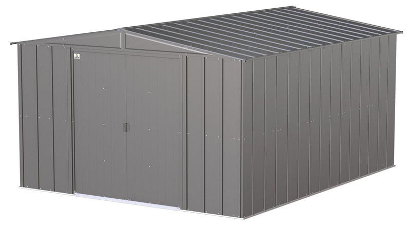 Classic Galvanized Steel Storage Shed, Charcoal, 10-ft x 12-ft W2659