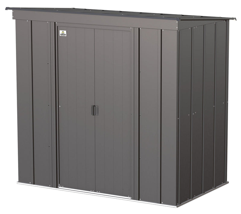 Classic Galvanized Steel Storage Shed, Charcoal, 6-ft x 4-ft L9911