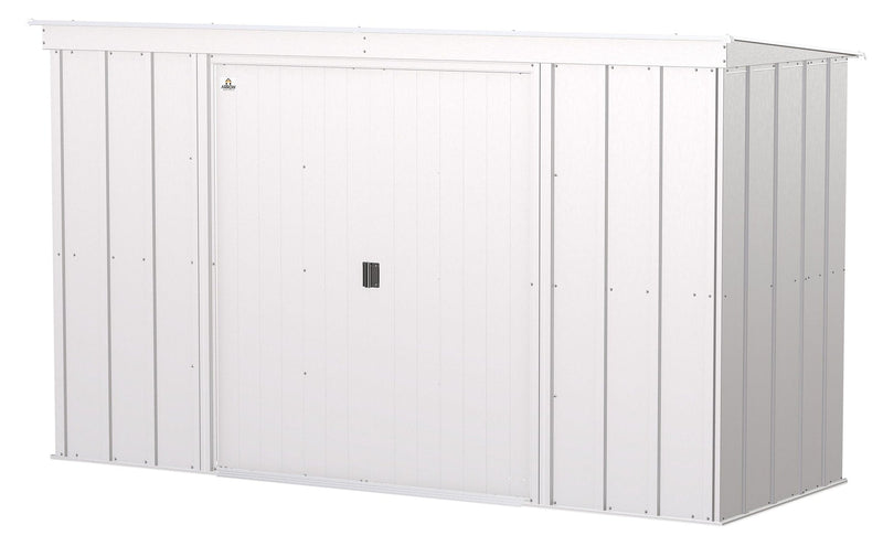Classic Galvanized Steel Storage Shed, Flute Grey, 10-ft x 4-ft S6950
