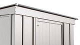 Classic Galvanized Steel Storage Shed, Flute Grey, 10-ft x 4-ft
