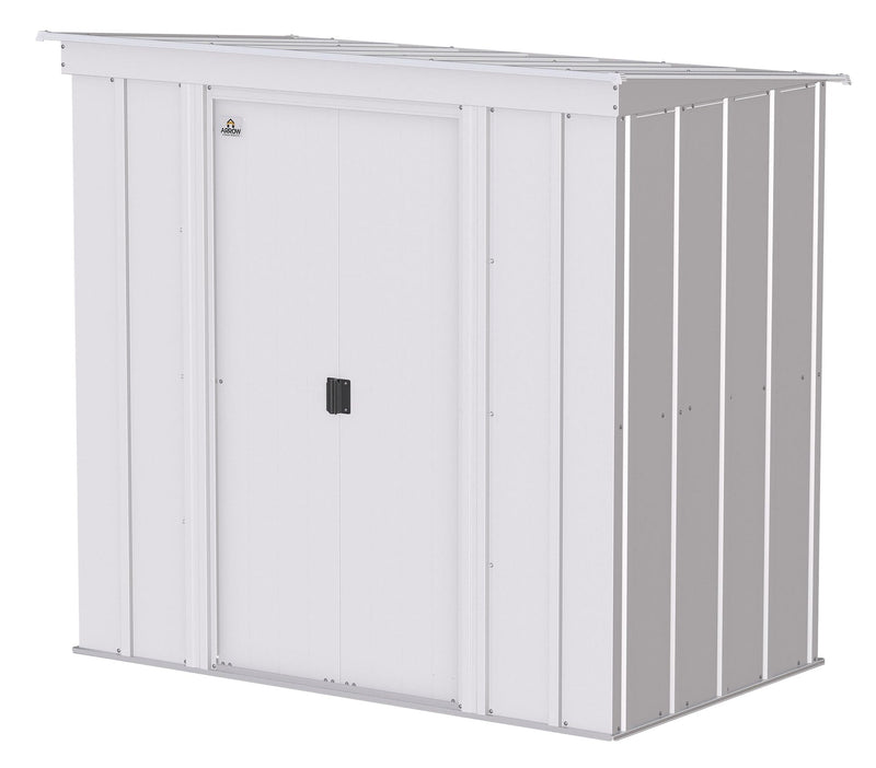 Classic Galvanized Steel Storage Shed, Flute Grey, 6-ft x 4-ft V9140