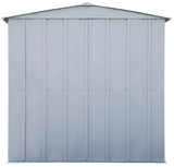 Classic Galvanized Steel Storage Shed, Flute Grey, 6-ft x 7-ft