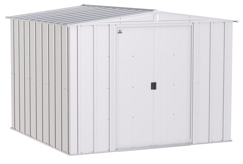 Classic Galvanized Steel Storage Shed, Flute Grey, 8-ft x 8-ft H4627