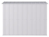 Classic Galvanized Steel Storage Shed, Flute Grey, 8-ft x 8-ft