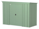 Classic Galvanized Steel Storage Shed, Sage Green, 8-ft x 4-ft