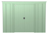 Classic Galvanized Steel Storage Shed, Sage Green, 8-ft x 4-ft