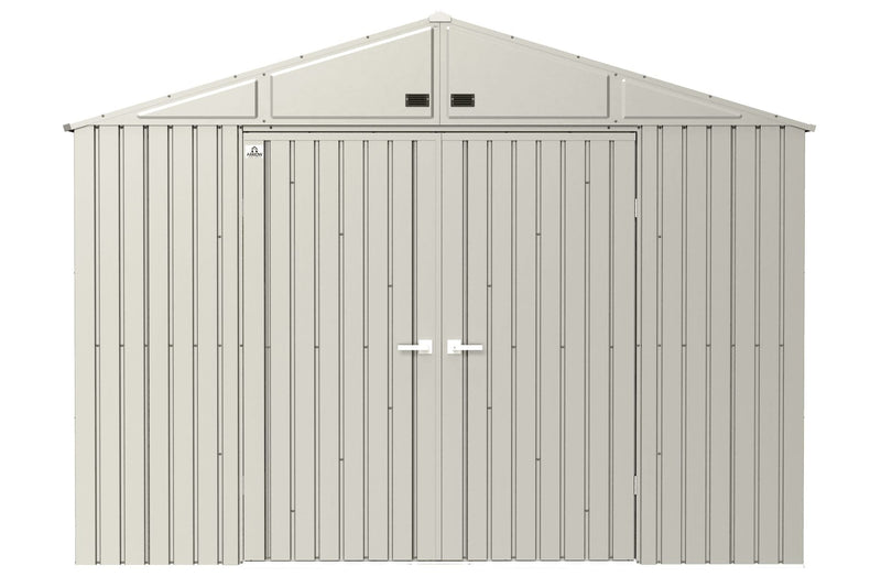 Elite 10x12-ft Cool Grey Corrosion-Resistant Steel Storage Shed R4653