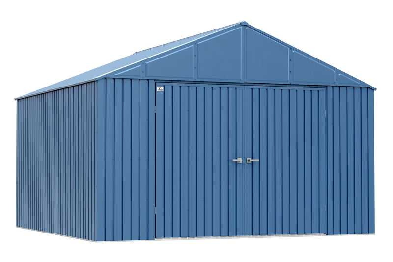 Elite 14x12-ft Anthracite Corrosion-Resistant Steel Shed V6812