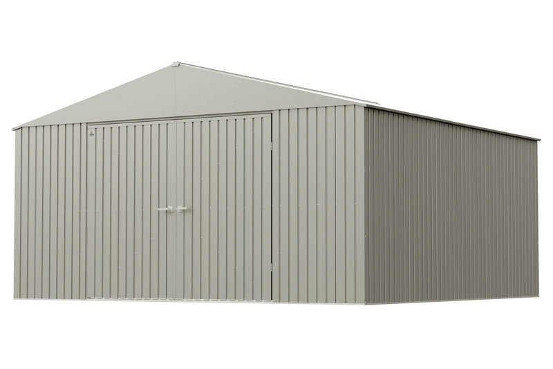 Elite 14x14-ft Cool Grey Corrosion-Resistant Steel Storage Shed K3299